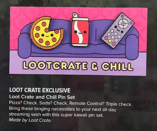 Loot Crate and Chill Pin Set Kawaii Pin Set Lootcrate Exclusive