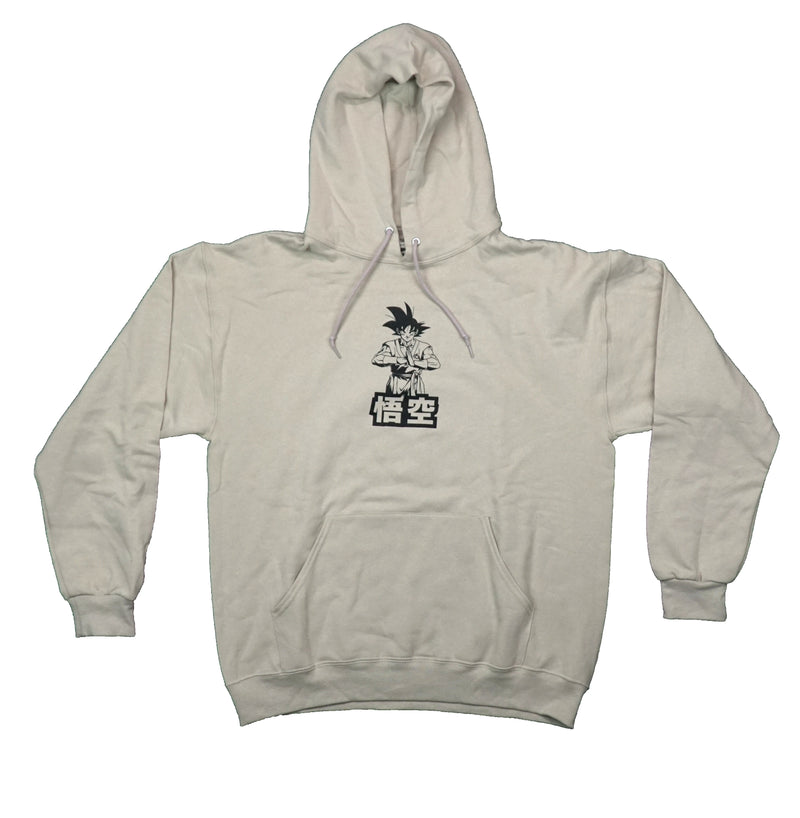 Dragon Ball Z Mens Pullover Hoodie - Goku Centered Kanji Face Image