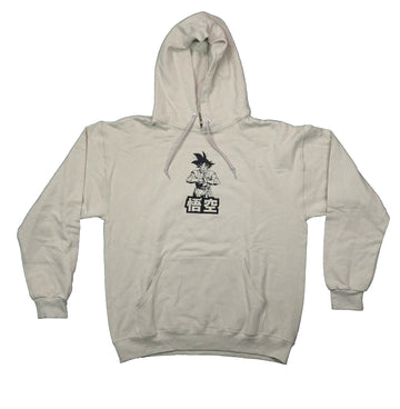 Dragon Ball Z Mens Pullover Hoodie - Goku Centered Kanji Face Image