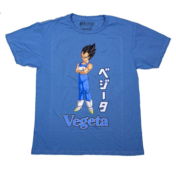 Dragon Ball Z Mens T-Shirt - Vegeta Arms Crossed Angry Pose Power Back