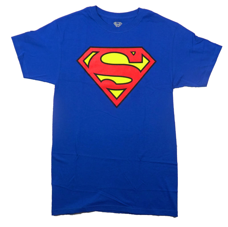 Superman Mens T-Shirt - Classic Solid Logo Red Yellow Logo - Inmyparentsbasement.com