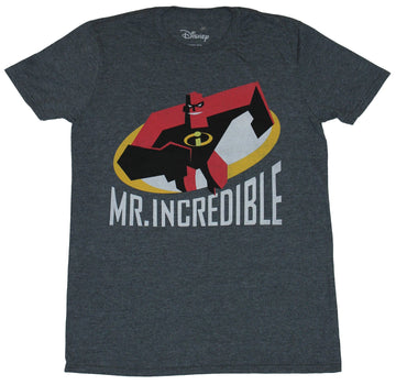 The Incredibles (Pixar) Mens T-Shirt  - Stylized Rushing Mr. Incredible Over N