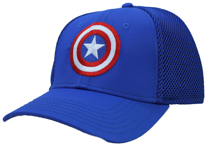Captain America Classic Logo Flexible Fit Breathable Mesh Baseball Cap Hat