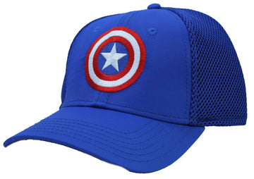 Captain America Classic Logo Flexible Fit Breathable Mesh Baseball Cap Hat