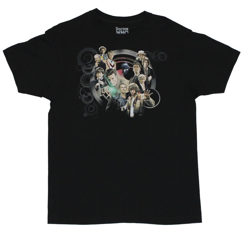 Doctor Who Mens T-Shirt  - All Doctors Through Time Collage