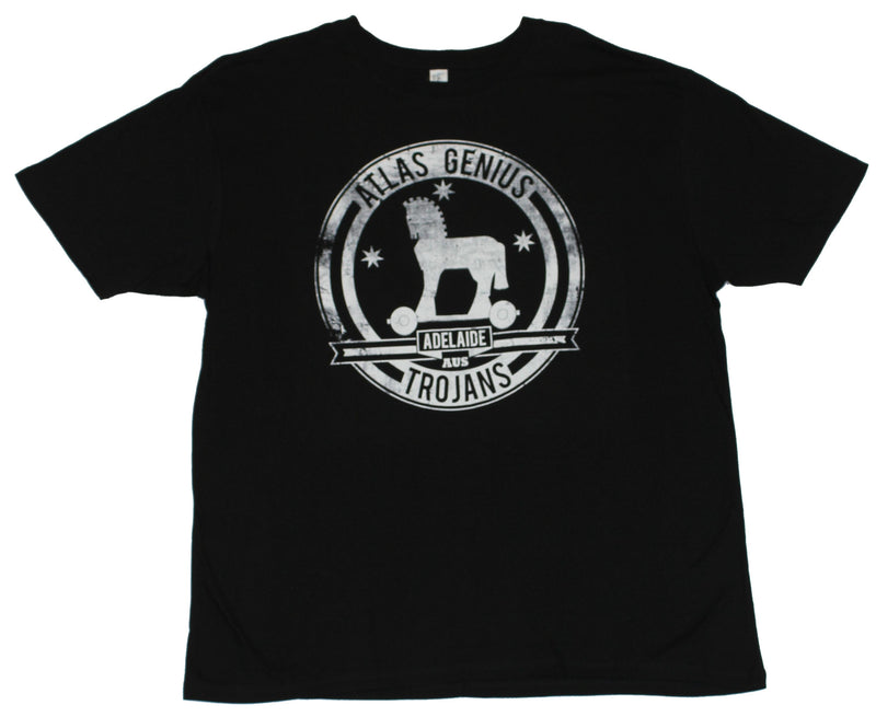 Atlas Genius Mens T-Shirt - "Trojans" Adelaide AUS Distressed Circle Image