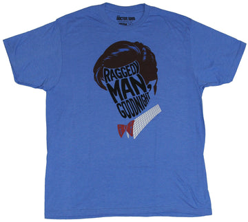 Doctor Who Mens T-Shirt - Matt Smith The 11th Rabbedy Man Word Face Image