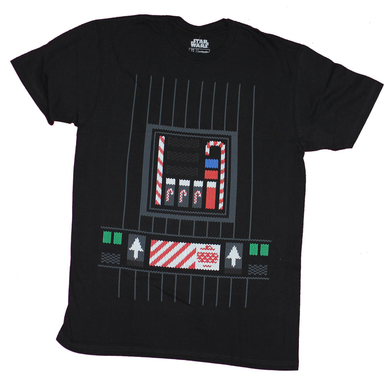 Star Wars Mens T-Shirt- Darth Vader Sweater Style Costume front