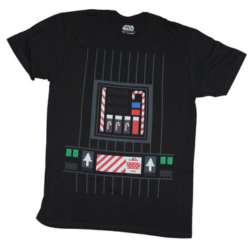 Star Wars Mens T-Shirt- Darth Vader Sweater Style Costume front