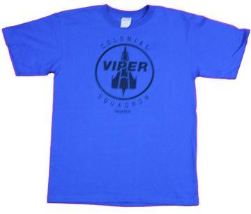 Battlestar Galactica Mens T-Shirt  - Colonial Viper Squadron Logo Image