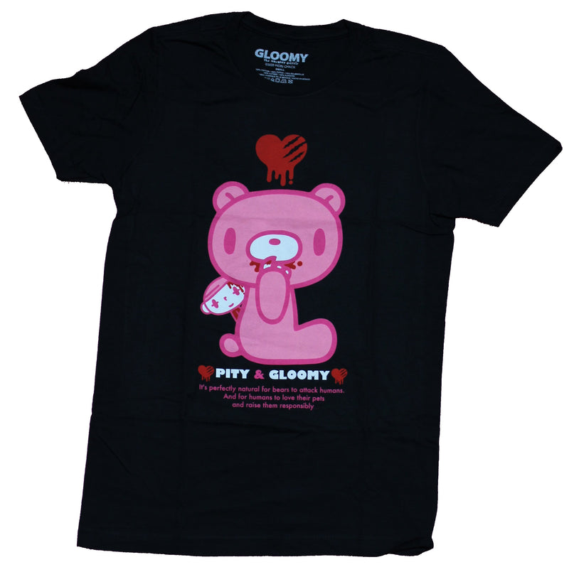 Gloomy Bear Mens T-Shirt - Pity & Gloomy Dripping Heart Bear