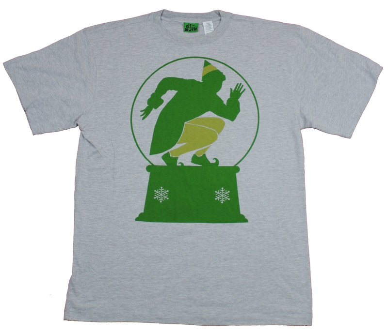 Elf the Movie Mens T-Shirt  - Silhouette Elf Snowglobe Image