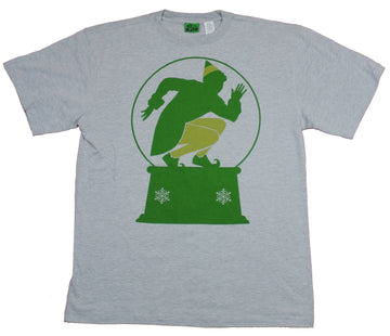 Elf the Movie Mens T-Shirt  - Silhouette Elf Snowglobe Image