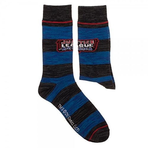 Justice League Symbols and Stripes Crew Socks 2-Pack