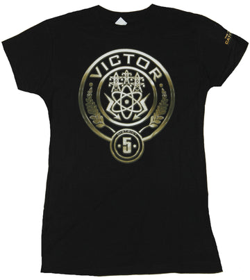Hunger Games Juniors Girls T-Shirt - District 5 Victor Power Molecule Logo