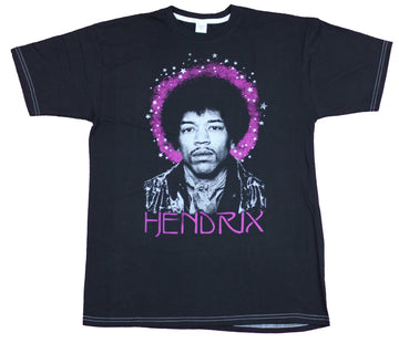 Jimi Hendrix Mens T-Shirt  -  Spacy Portrait Face Image