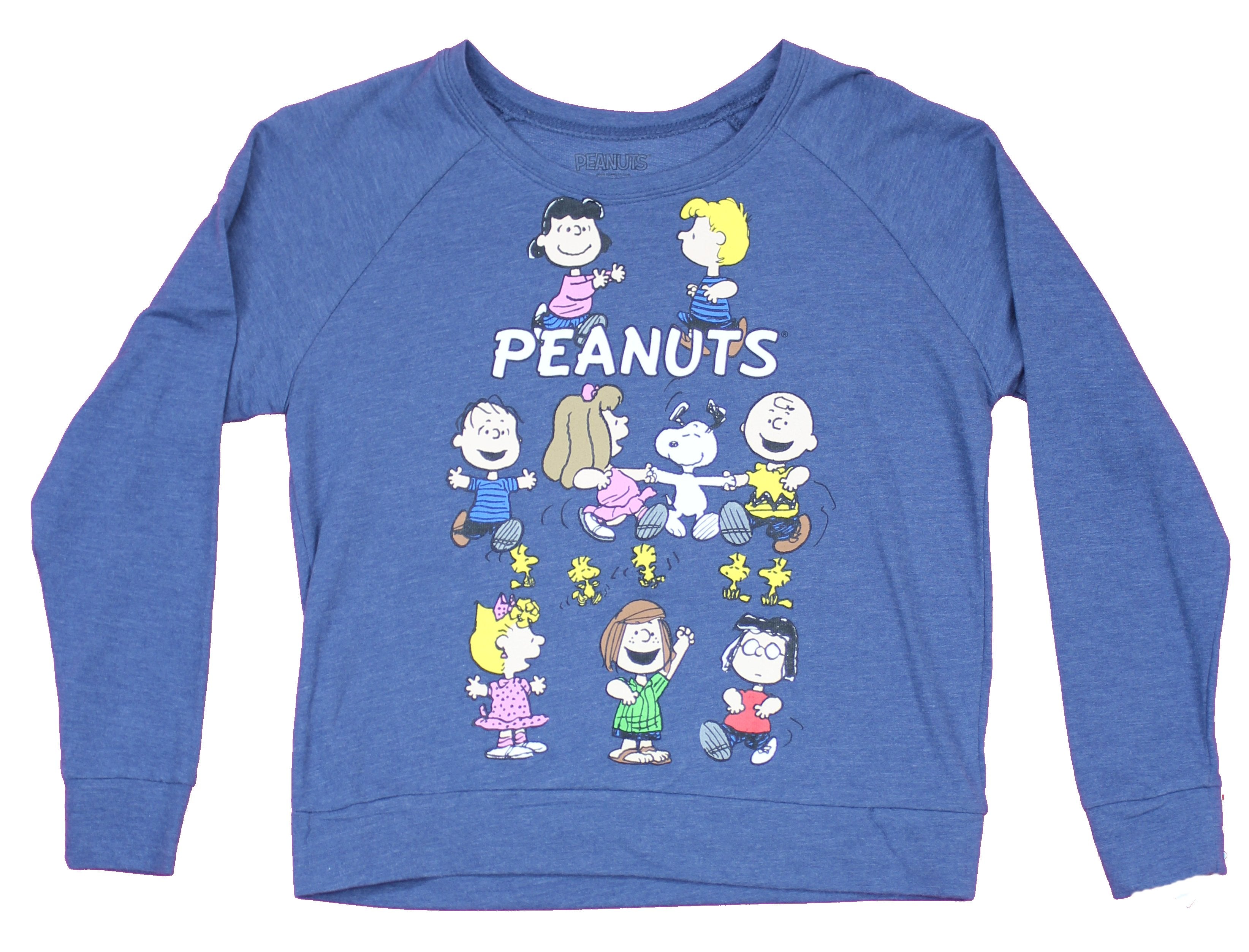 Peanuts Girls Juniors Long Sleeve T-Shirt  - Dancing Cast AND Logo Image