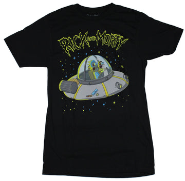 Rick & and Morty Mens T-Shirt - Big Eyed Saucer Adventure Image