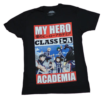 My Hero Academia Mens T-Shirt - Class 1-A Large Group Picture Image