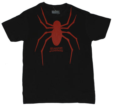 Spider-Man(Marvel Comics) Mens T-Shirt - Long Red Amazing Spidey Logo