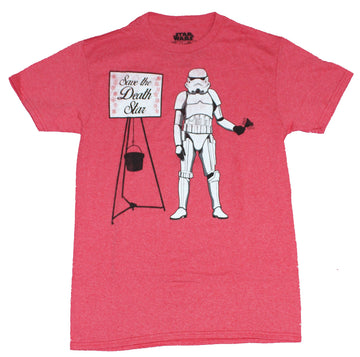 Star Wars  Mens  T-Shirt - Save the Death Star Bell Ringing Stormtrooper Image