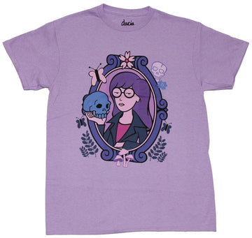 Daria Mens T-Shirt - Picture Frame Holding Skull Image