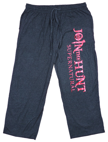Supernatural Join the Hunt Dark Gray Lounge Pants Pajama  Bottoms
