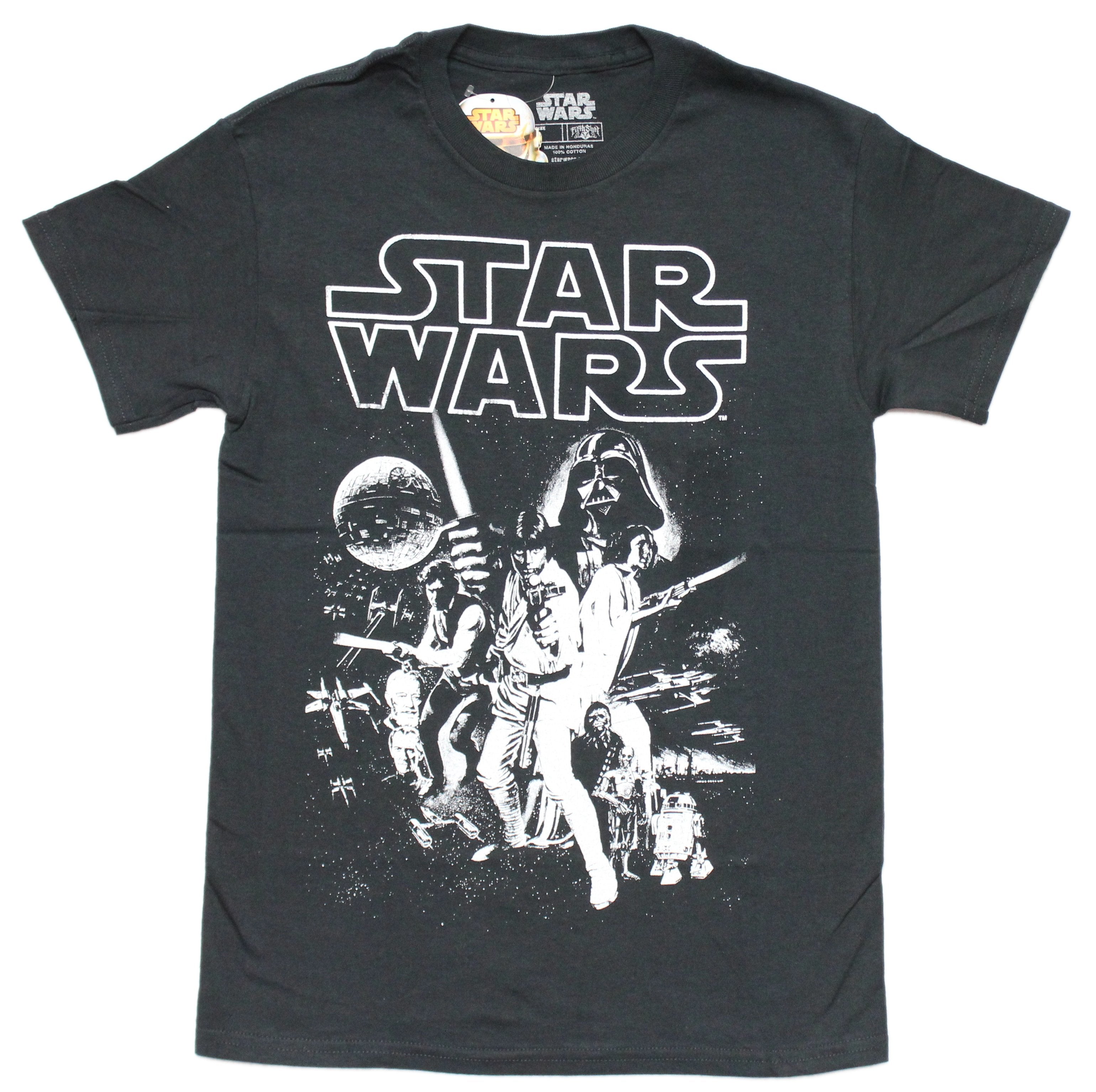Star Wars Mens T-Shirt - Monochromatic Classic A New Hope Poster