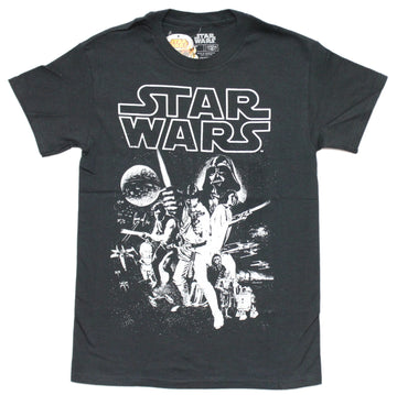 Star Wars Mens T-Shirt - Monochromatic Classic A New Hope Poster