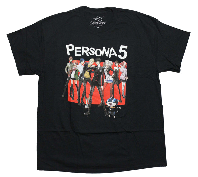 Persona 5 Mens T-Shirt - Standing Cast Under Name