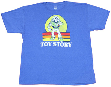 Toy Story Mens T-Shirt - Retro Styles Buzz Lightyear Circle Image