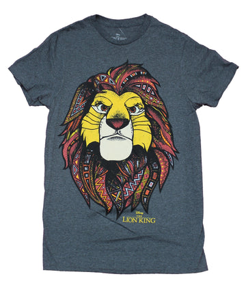 The Lion King Mens T-Shirt - Stylistic Serious Simba Face
