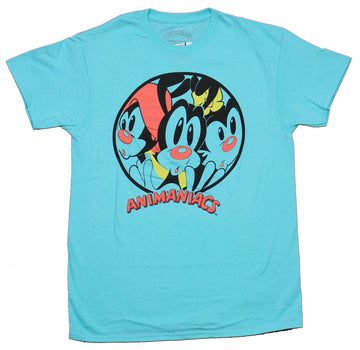 Animaniacs Mens T-Shirt  - Wacko Jacko & Dot Crammed in a Circle Logo