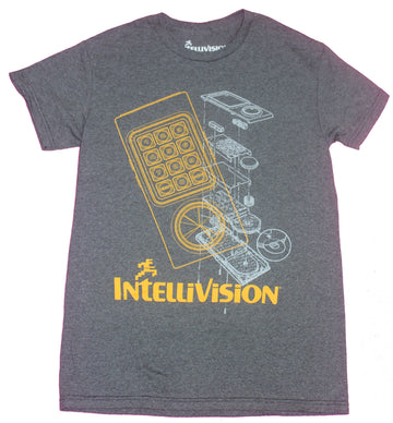 Intellivision Mens T-Shirt- Controller & System Lined Schematics Image