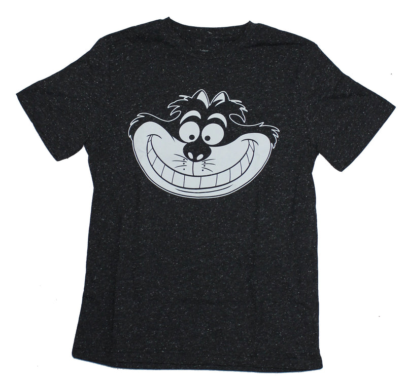 Alice in Wonderland Mens T-Shirt - Cheshire Cat Smiling Black & White Face