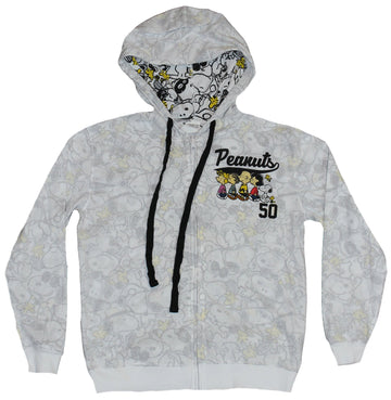 Peanuts Girls Juniors Sweatshirt -  Lapel Logo Reversible Allover