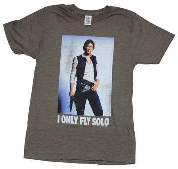 Star Wars Mens T-Shirt - Han Solo I Always Fly Solo