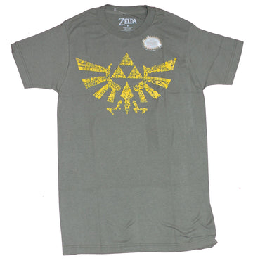 Legend of Zelda Mens T-Shirt - Collage of Items Creating Classic Triforce Image