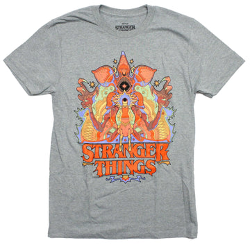 Stranger Things Mens T-Shirt - Eleven Floating In Psychedelic Print