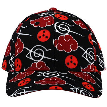 Naruto Itachi Sharingan Sublimated PolyTwill Baseball Cap Hat for Men Black