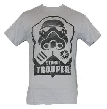 Star Wars Mens T-Shirt - Stormtrooper Stamped Face Logo Image