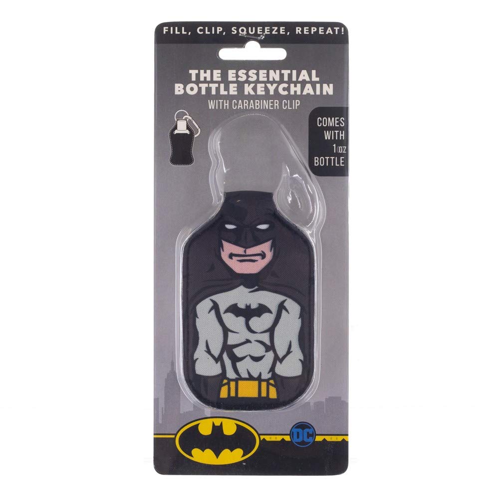 Batman Keychain with Hand Sanitizer Bottle Holder