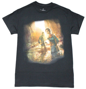The Last of Us Mens T-Shirt - Joel & Ellie Looking Back in Water