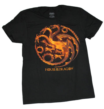 Game of Thrones Mens T-Shirt - House of Dragon Targaryen Logo