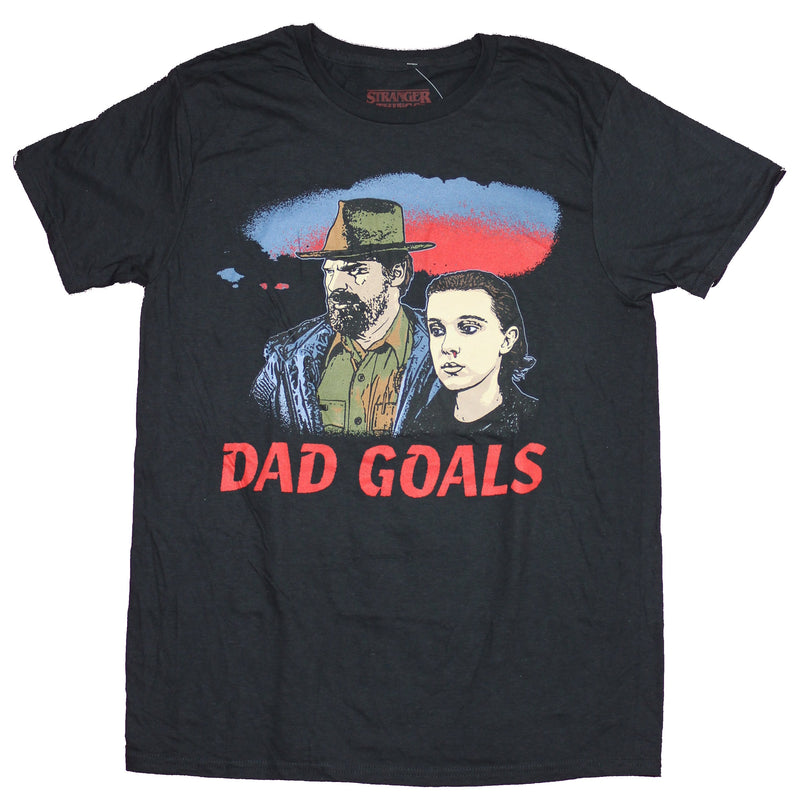 Stranger Things Mens  T-Shirt - Dad Goals Hopper & Seven Image
