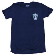 Harry Potter Mens T-Shirt  -  Ravenclaw Lapel Quidditch Logo Back - Inmyparentsbasement.com
