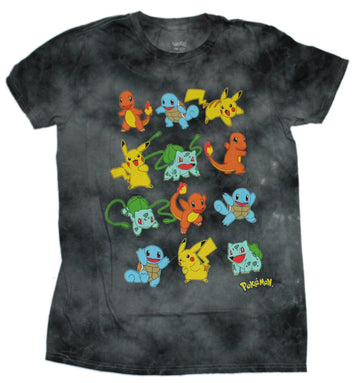 Pokemon Mens T-Shirt - Starters Lined Poses