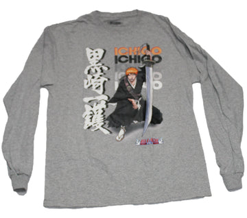Bleach Mens Long Sleeve T-Shirt - Ichigo Over Name Drop