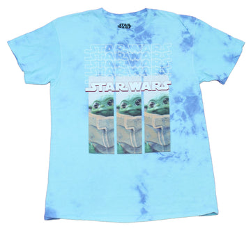 Star Wars The Mandalorian Mens T-Shirt - Grogu Triple Photo Name Drop
