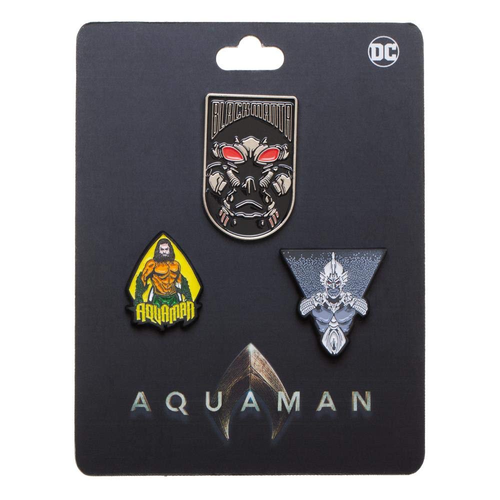 Aquaman Pin Set DC Comics Lapel Pins Aquaman Accessories DC Comics Pins